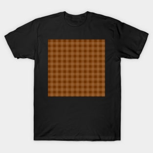 Autumnal Woodlands Plaid on Rust T-Shirt